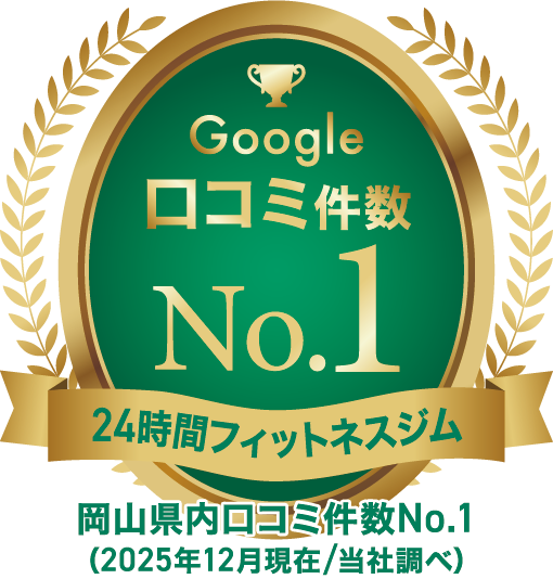 岡山県内Google口コミ件数No.1・2025年12月現在、当社調べ